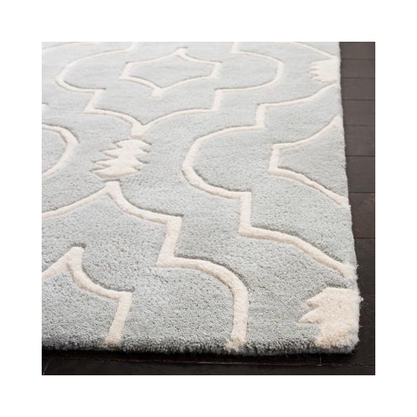 Safavieh 3 Ft. x 5 Ft. Rectangle- Contemporary Chatham Grey And Ivory Hand Tufted Rug - CHT736E-3