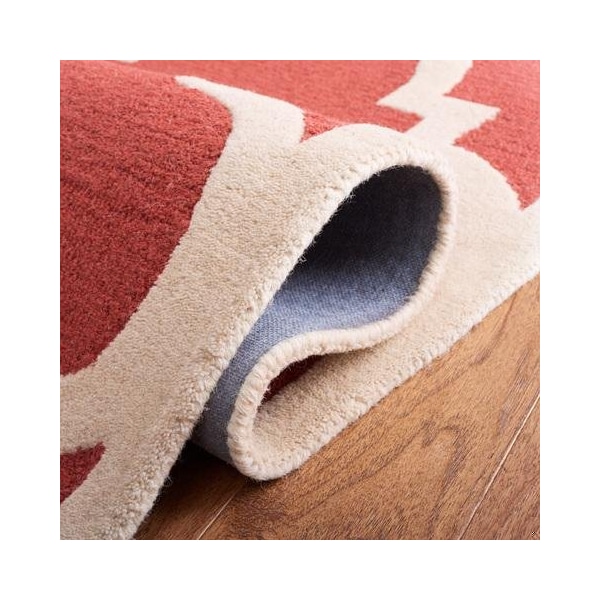 Safavieh Cambridge Hand Tufted Runner Rug- Rust - Ivory- 2 ft. 6 in. x 10 ft. - CAM140L-210