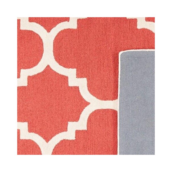 Safavieh Cambridge Hand Tufted Runner Rug- Rust - Ivory- 2 ft. 6 in. x 10 ft. - CAM140L-210
