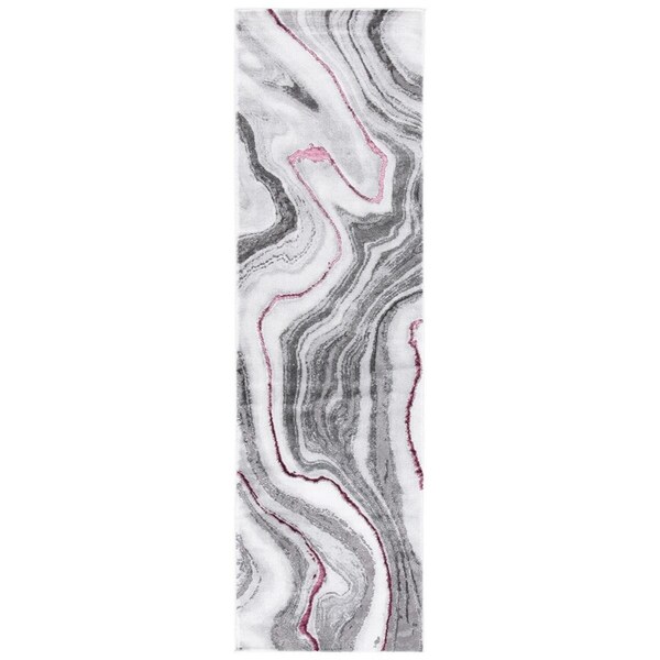 Safavieh 2 ft. 3 in. x 8 ft. Craft Power Loomed Runner Area Rug Grey & Wine - CFT819S-28