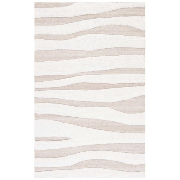 Safavieh 6 x 9 ft. Manhattan Hand Woven Rectangle Area Rug Ivory & Beige - MAN551A-6