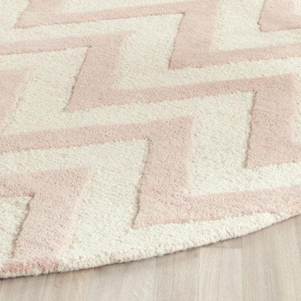 Safavieh Cambridge Hand Tufted Runner Rug- Light Pink - Ivory- 2 ft. 6 in. x 4 ft. - CAM139M-24