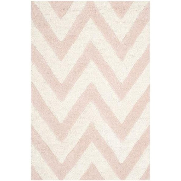 Safavieh Cambridge Hand Tufted Runner Rug- Light Pink - Ivory- 2 ft. 6 in. x 4 ft. - CAM139M-24