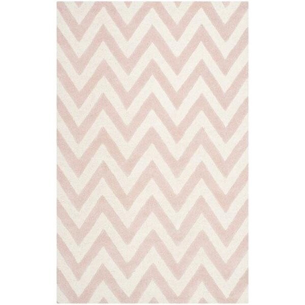 Safavieh Cambridge Hand Tufted Runner Rug- Light Pink - Ivory- 2 ft. 6 in. x 4 ft. - CAM139M-24
