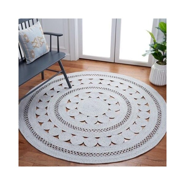 Safavieh 5 x 5 ft. Cape Cod Round Area Rug, Grey - CAP222F-5R