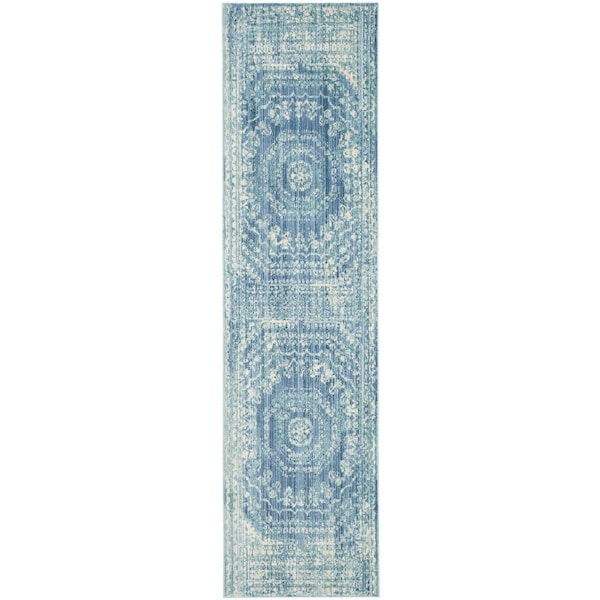 Safavieh Valencia Runner Rug, Blue and Multicolor - 2 ft.-2 in. x 12 ft. - VAL205R-212