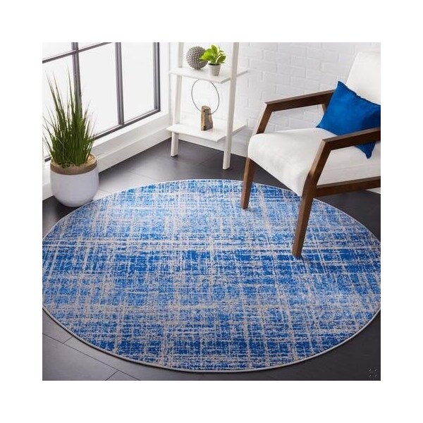 Safavieh 3 x 5 ft. Small Rectangle Adirondack Power Loomed RugBlue & Silver - ADR116D-3