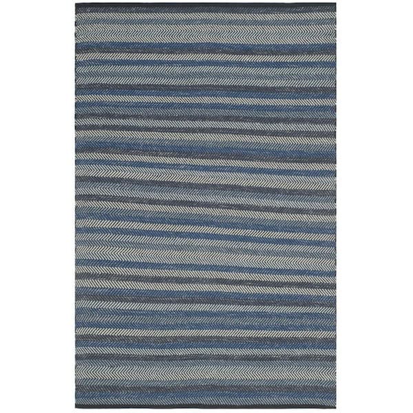 Safavieh Striped Kilim Flatweave Rectangle Rug- Blue- 4 x 6 ft. - STK421A-4