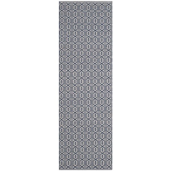 Safavieh Montauk Runner Rug, Ivory and Navy - 2 ft.-3 in. x 8 ft. - MTK333B-28