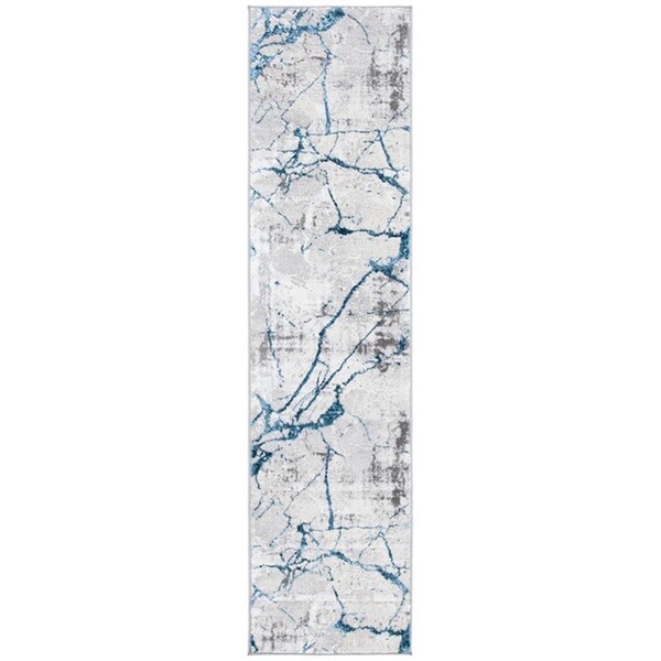 Safavieh 2 x 8 ft. Amelia Contemporary Runner Power Loomed Rug Gray & Blue - ALA293F-28
