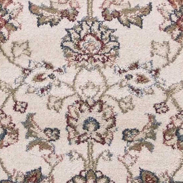 Homeroots 2 ft. x 7 ft. 7 in. Runner Polypropylene Ivory & Red Area Rug - 353445