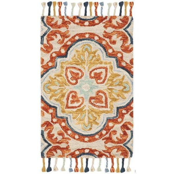 Safavieh 5 x 8 ft. Aspen Hand Tufted Medium Rectangle Area RugBeige & Rust - APN217A-5