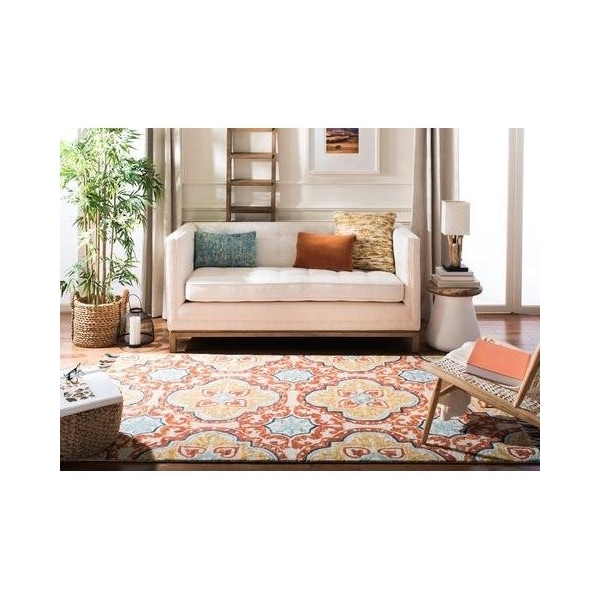 Safavieh 5 x 8 ft. Aspen Hand Tufted Medium Rectangle Area RugBeige & Rust - APN217A-5