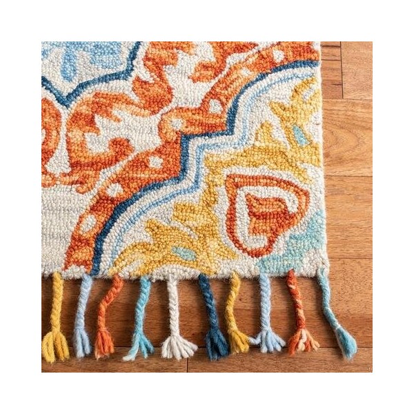 Safavieh 5 x 8 ft. Aspen Hand Tufted Medium Rectangle Area RugBeige & Rust - APN217A-5