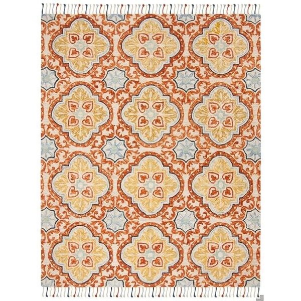 Safavieh 5 x 8 ft. Aspen Hand Tufted Medium Rectangle Area RugBeige & Rust - APN217A-5