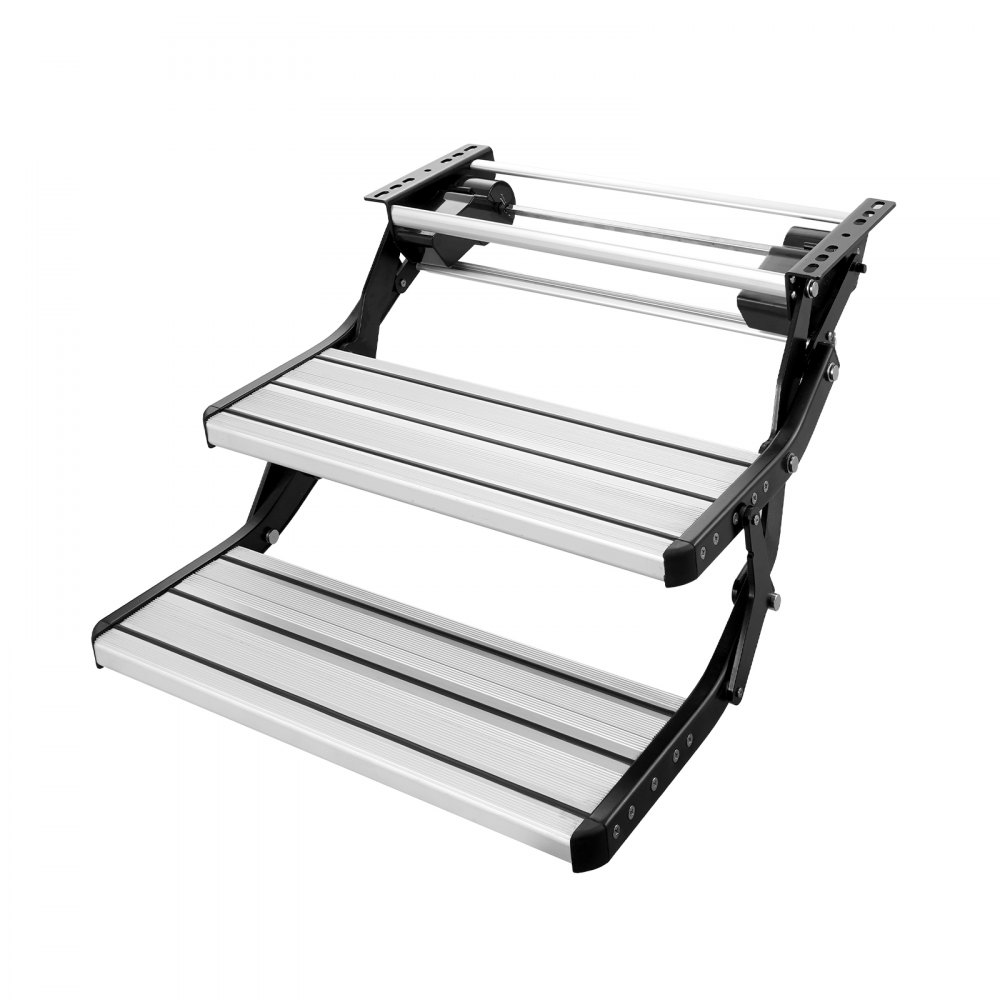 VEVOR RV Steps, 2-Step, Electric Retractable RV Stairs DC 12V, Auto-Folding, 440 LBS Load Capacity, Aluminum Alloy Steps, Non-Slip Steps for Safe Entry and Exit, RV, Trailer, Camper Steps - FCBTZDKZDKDDFU5WTV9