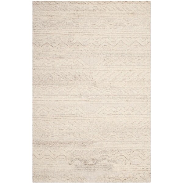 Safavieh Kenya Hand Knotted Medium Rectangle Area RugIvory 5 x 8 ft. - KNY816A-5