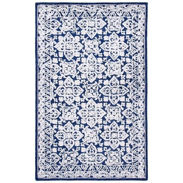 Safavieh Aspen Rectangle Area RugNavy & Ivory 5 x 8 ft. - APN296N-5
