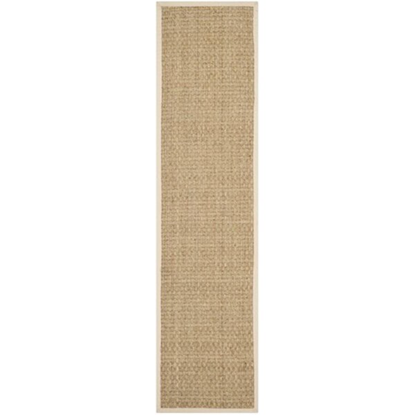 Safavieh Natural Fiber Power Loomed Runner Rug- Natural - Beige- 2 ft. 6 in. x 18 ft. - NF114A-218