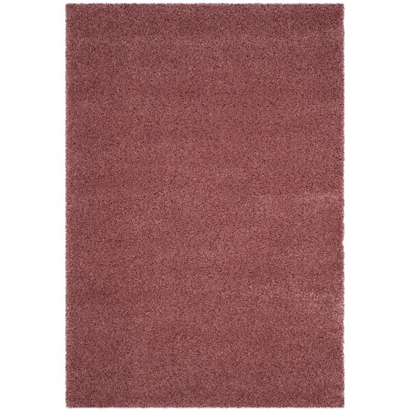 Safavieh Shag Power Loomed Medium Rectangle Area Rug, Rose - 6 ft.-7 in. x 9 ft.-6 in. - SG151-3737-7