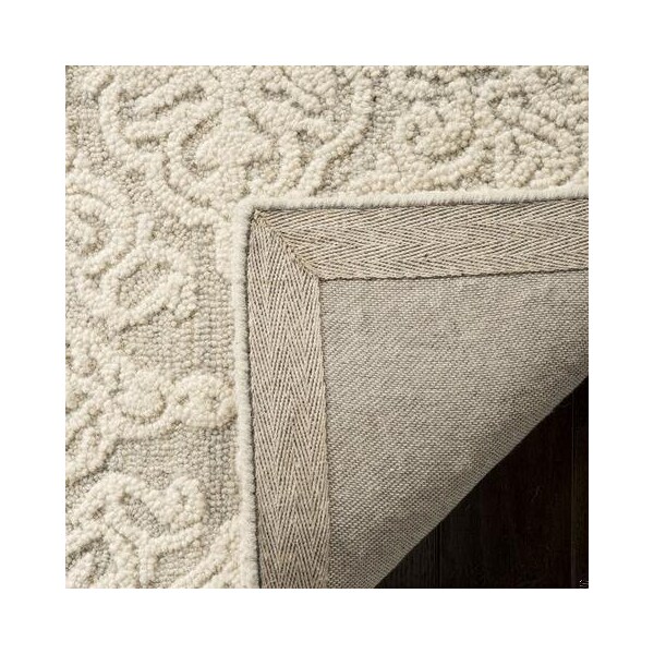 Safavieh 2 x 8 ft. x 3 in. Contemporary Blossom Hand Tufted Area RugSilver & Ivory - BLM112G-28