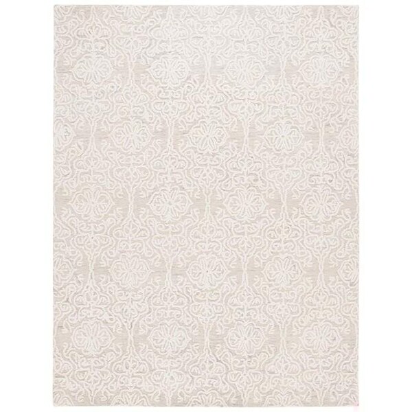 Safavieh 2 x 8 ft. x 3 in. Contemporary Blossom Hand Tufted Area RugSilver & Ivory - BLM112G-28