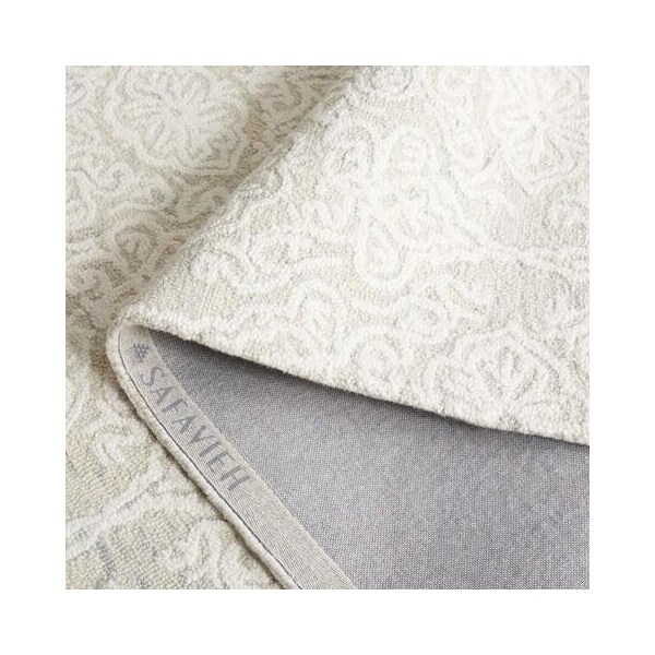 Safavieh 2 x 8 ft. x 3 in. Contemporary Blossom Hand Tufted Area RugSilver & Ivory - BLM112G-28