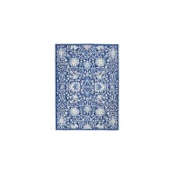 Homeroots 5 x 7 ft. Navy & Ivory Intricate Floral Area Rug - 385866