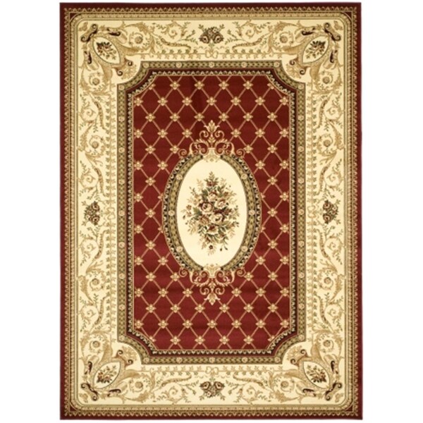Safavieh Lyndhurst 7.75 ft. x 10.75 ft. Machine Made Large Rectangle Rug - Red-Ivory - LNH223B-8