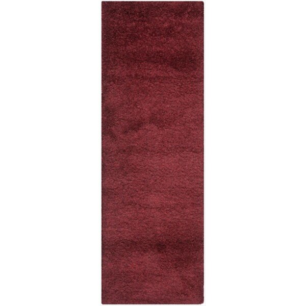 Safavieh 2 ft. 3 in. x 7 ft. Runner Maroon California Shag Rug - SG151-4242-27