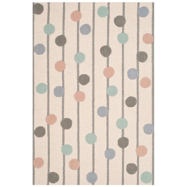 Safavieh Kids Hand Tufted Rectangle Rug, Ivory and Multi Color - 4 x 6 ft. - SFK909A-4