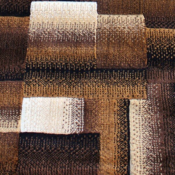 Flash Furniture Chocolate 2' x 7' Modern Color Blocked Area Rug - ACD-RGTRZ861-27-CO-GG