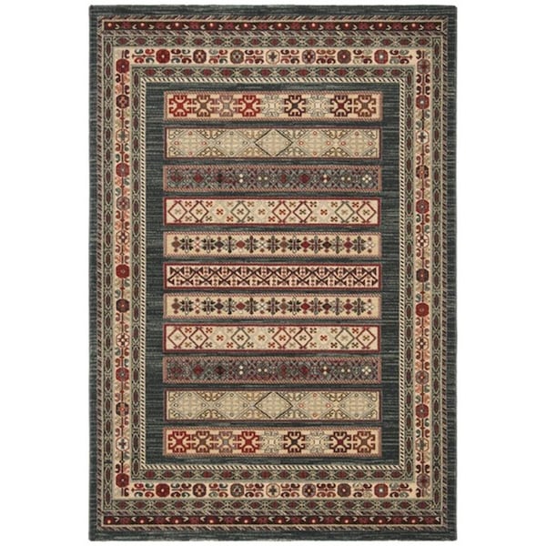 Safavieh 6 ft. 7 in. x 6 ft. 7 in. Mahal Collection Global Round Power Loomed Rug; Navy & Creme - MAH636C-7R