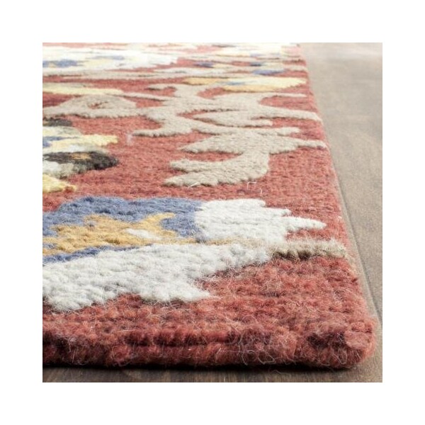 Safavieh Blossom Hand Tufted Runner Rug, Red and Multicolor - 2 ft.-3 in. x 8 ft. - BLM401C-28
