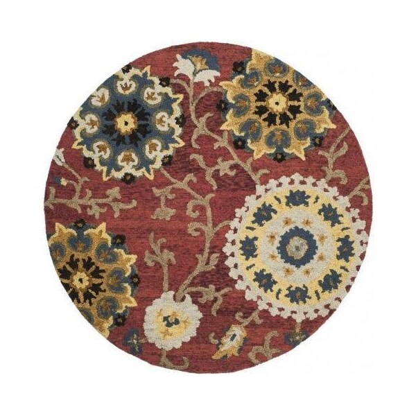 Safavieh Blossom Hand Tufted Runner Rug, Red and Multicolor - 2 ft.-3 in. x 8 ft. - BLM401C-28