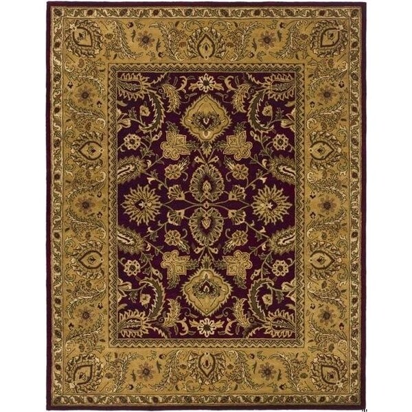 Safavieh 2 Ft. x 3 Ft. Accent- Traditional Classic Burgundy And Gold Hand Tufted Rug - CL244A-2