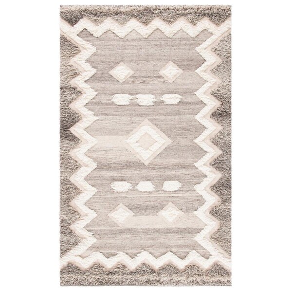 Safavieh Global Kenya Area Rectangle Rug, Grey & Ivory - 6 x 9 ft. - KNY459F-6
