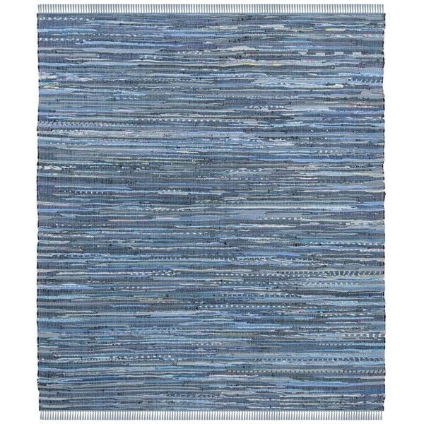 Safavieh 4 x 4 ft. Rag Hand Woven Rug, Square - Blue and Multi Color - RAR127B-4SQ