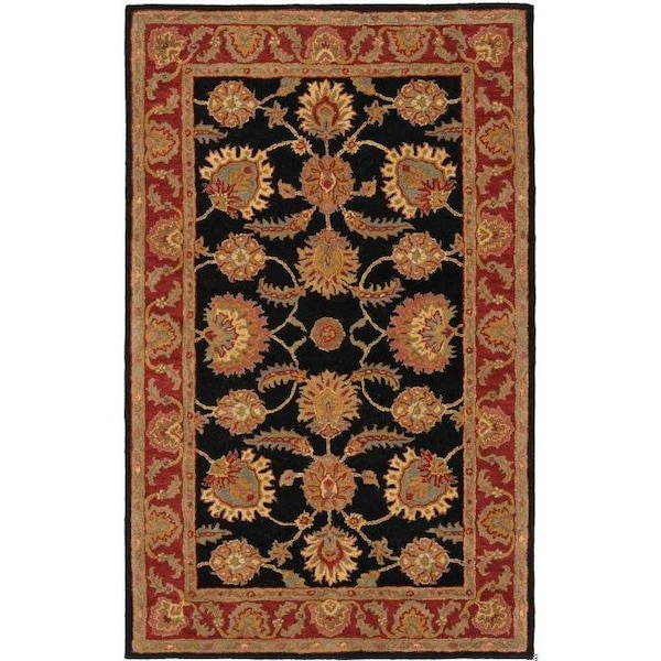 Safavieh 7 Ft. - 6 In. x 9 Ft. - 6 In. Oval- Traditional Classic Navy And Red Hand Tufted Rug - CL359A-8OV