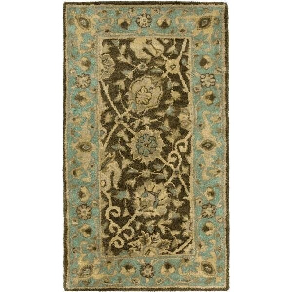 Safavieh 4 x 6 ft. Small Rectangle Traditional Antiquity- Brown and Green Hand Tufted Rug - AT21G-4