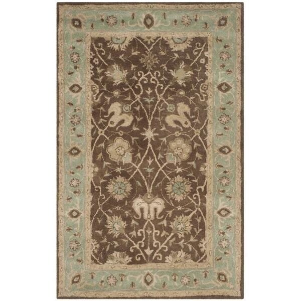 Safavieh 4 x 6 ft. Small Rectangle Traditional Antiquity- Brown and Green Hand Tufted Rug - AT21G-4