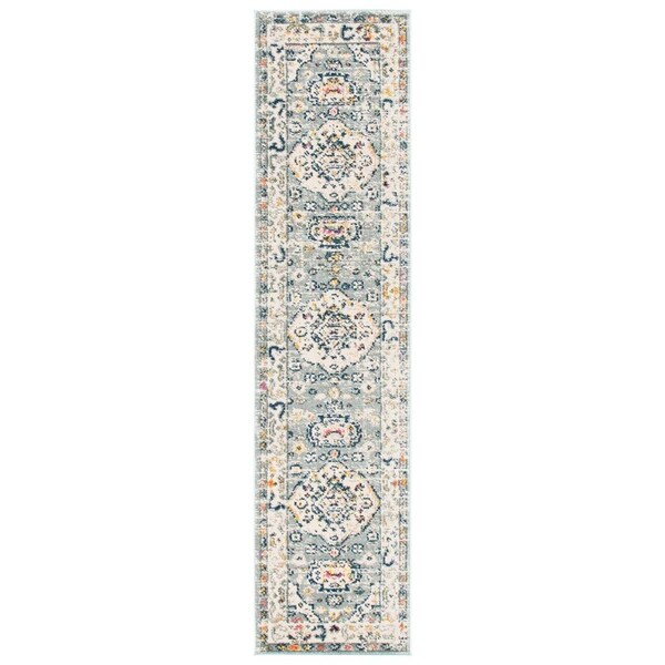 Safavieh 2 x 8 ft. Madison 400 Power Loomed Runner Area Rug Grey & Ivory - MAD468G-28