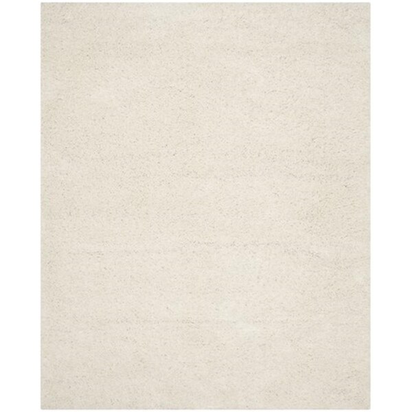 Safavieh Athens Shag Power Loomed Medium Rectangle Rug- Off White- 5 ft. 1 in. x 7 ft. 6 in. - SGA119B-5