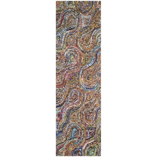 Safavieh Nantucket Hand Tufted Rectangle Rug- Multi- 2 ft. 3 in. x 7 ft. - NAN437A-27