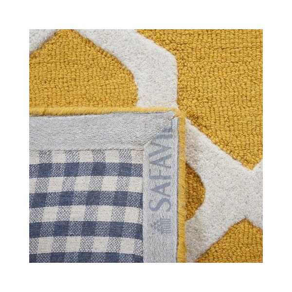 Safavieh Cambridge Hand Tufted Runner Rug- Gold - Ivory- 2 ft. 6 in. x 12 ft. - CAM121Q-212
