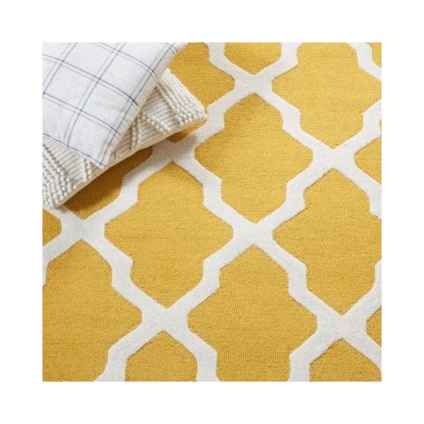 Safavieh Cambridge Hand Tufted Runner Rug- Gold - Ivory- 2 ft. 6 in. x 12 ft. - CAM121Q-212