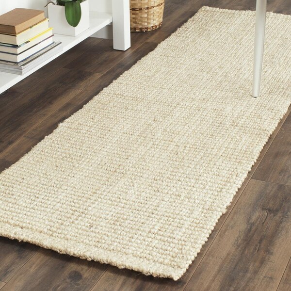 Safavieh 2 ft.-3 in. x 17 ft. Natural Fiber Hand Woven Runner Area RugIvory - NF730A-217