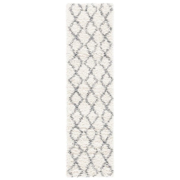 Safavieh Venus Shag Power Loomed Runner Shag RugIvory & Grey 2 ft.2 in. x 8 ft. - VNS682A-28