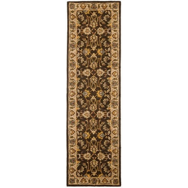 Safavieh 2 ft. - 3 in. x 10 ft. Runner- Traditional Heritage Brown And Ivory Hand Tufted Rug - HG912A-210