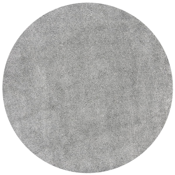 Safavieh 6 ft. 7 in. x 6 ft. 7 in. Royal Shag 100 Round Power-Loomed Rug Silver - RYG115G-7R